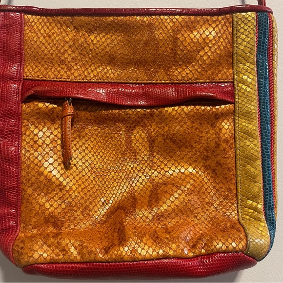 Sharif Multicolor Striped Tassel Crossbody Bag Vintage Boho Statement Purse - Picture 8 of 14